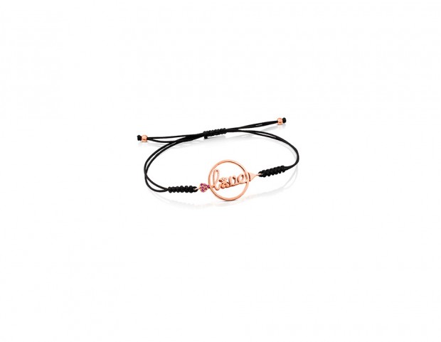 Bracciale con freccia di Cupido e scritta Love