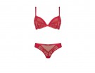 Reggiseno push-up e brasiliana con ricami floreali