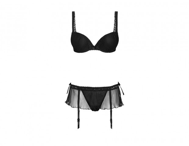 Reggiseno push-up e perizoma con gonnellino