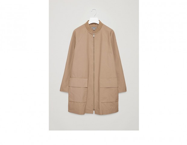Parka con zip e tasconi