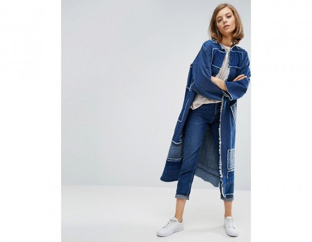 Spolverino in denim patchwork