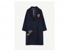 Cappotto con ricami floreali