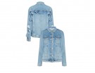 Giacca in denim con volant