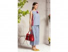 Culotte pants a righe