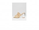 Sabot in suede con tacco