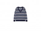 Maglia a righe con scollo a V