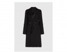 Trench lungo con revers di raso