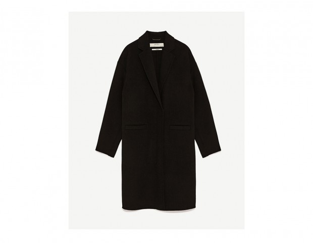 Cappotto di lana con cerniera