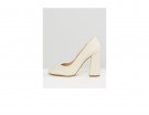 Pumps avorio con tacco largo