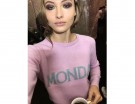 Lo smokey eyes creato da Tom Pecheux per MAC Cosmetics da Alberta Ferretti, sulla modella Grace Elizabeth. Photo credit: Instagram @lovegrace_e