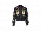 Bomber cropped con fiori