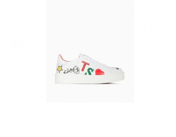 Sneakers con applicazioni serigrafate