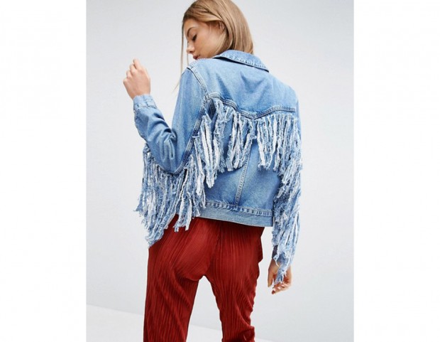Giacca di jeans con le frange
