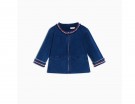 In denim stretch con profili a contrasto