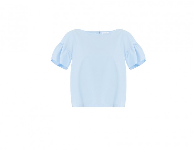 Blusa con maniche a sbuffo