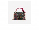 City bag a fantasia con manico in raso