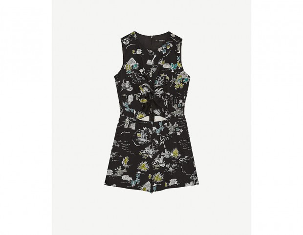 Tuta corta con dettaglio cut-out