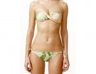 Bikini trasformabile con foglie stampate