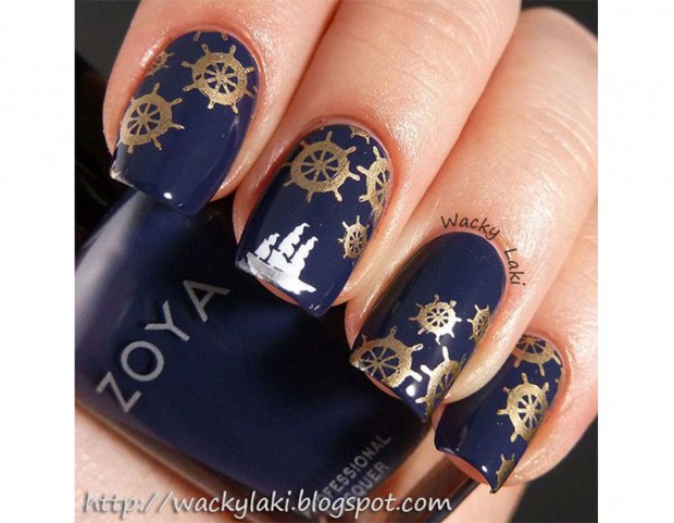 Per ricreare questa decorazione puoi usare dei kit di stamping. (Photo credit: Pinterest @wackylaki)