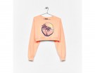 Felpa cropped con palme