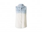 Camicia smanicata in denim