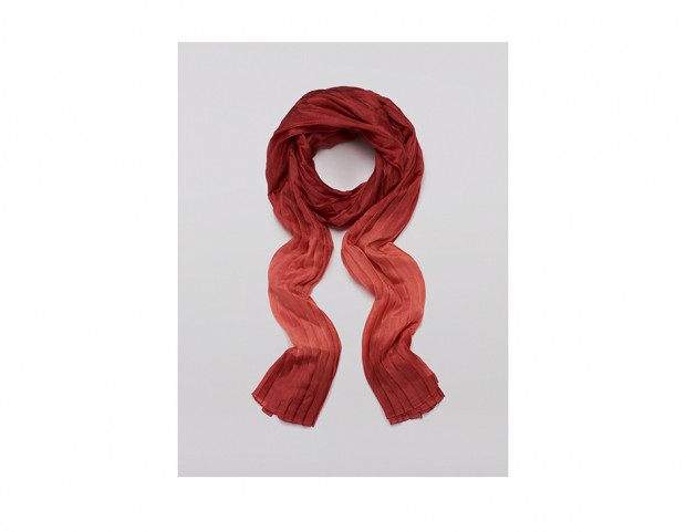 Foulard in seta plissé