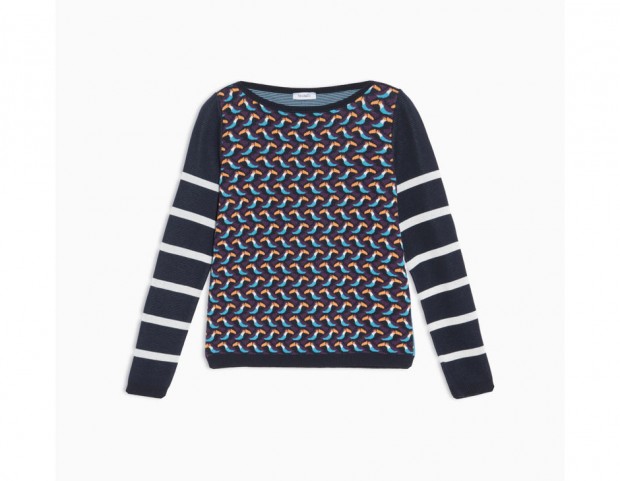 Maglia in cotone jacquard