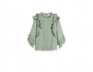 Blusa di chiffon con volant