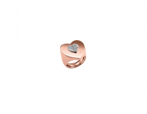 Anello a forma di cuore in gold rose
