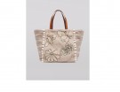 Shopper in canvas con pom pom