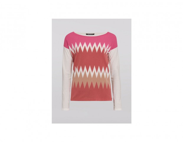 Pullover in cotone chevron