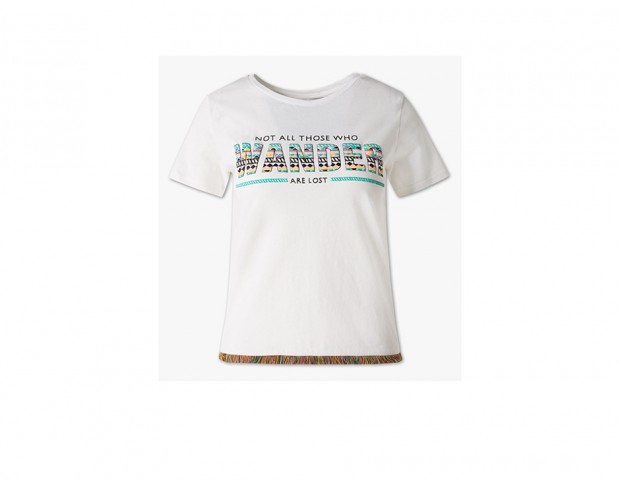 T-shirt di cotone con scritta
