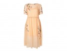 Abito midi con applique floreali