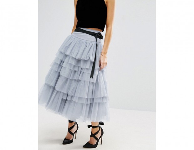 Gonna in tulle a balze Gonna in tulle a balze