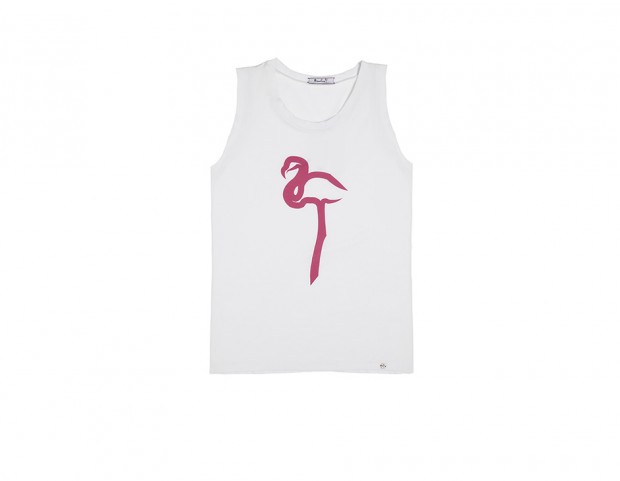 T-shirt con fenicottero