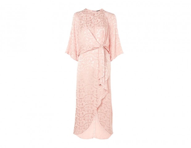 Wrap dress rosa cipria