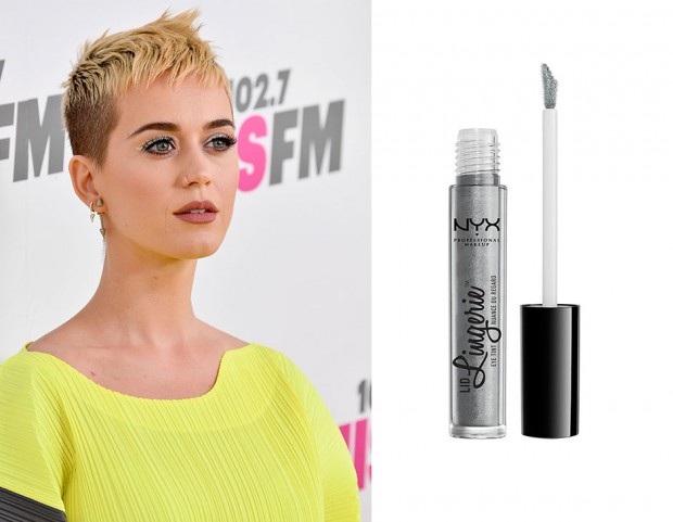 Per replicare il look di Katy Perry scegli un ombretto in crema argentato come questo di NYX da applicare lungo la rima superiore. (Photo credit: Getty Images)