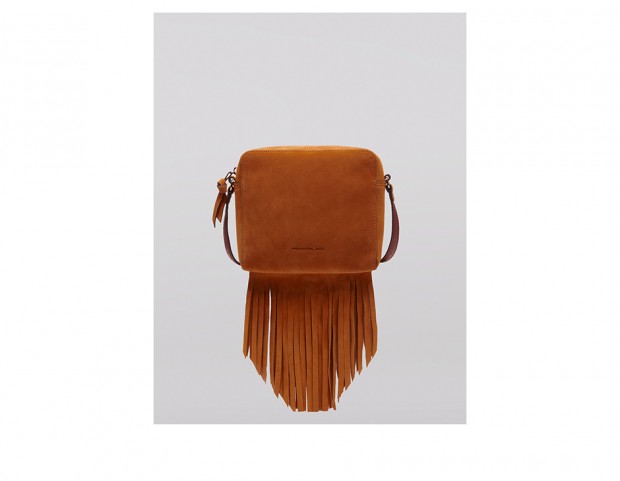 Tracolla in suede con le frange Tracolla in suede con le frange