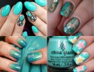 Le ispirazioni più glam per una nail art turchese da provare questa estate! Sfoglia la gallery e scegli il tuo stile preferito. (Photo credit: Instagram e Pinterest, collage di Francesca Merlo)
