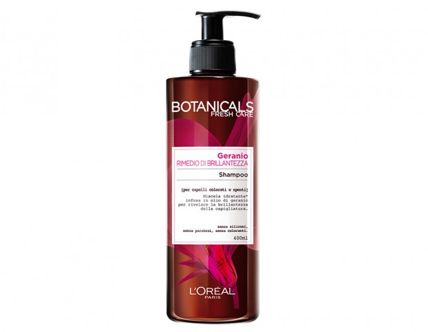 Infuso con oli di geranio, soia e cocco, ideale per capelli colorati