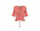 Blusa a fiori con ruches
