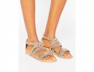 Sandali flat con strass