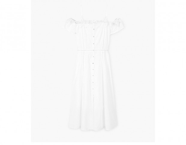 Midi dress con spalline scese
