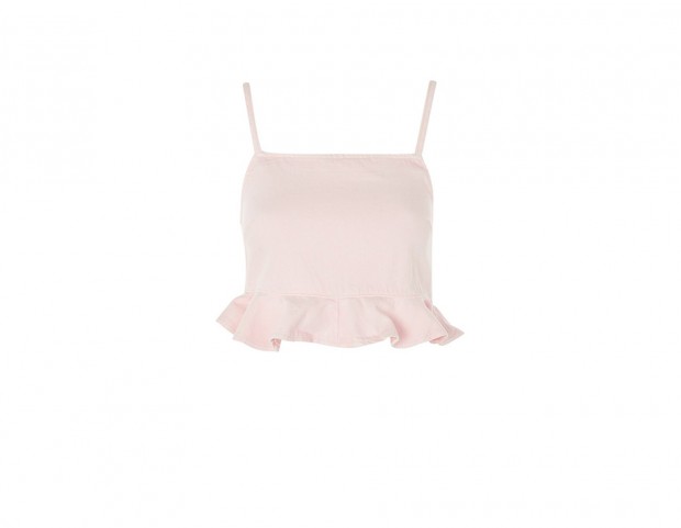 Crop top con ruches