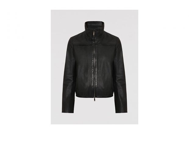 Blouson di pelle con zip