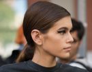 Kaia Gerber e il make up per Fendi, con linea di eyeliner importante.