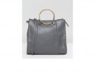 Maxi bag con manici a cerchio