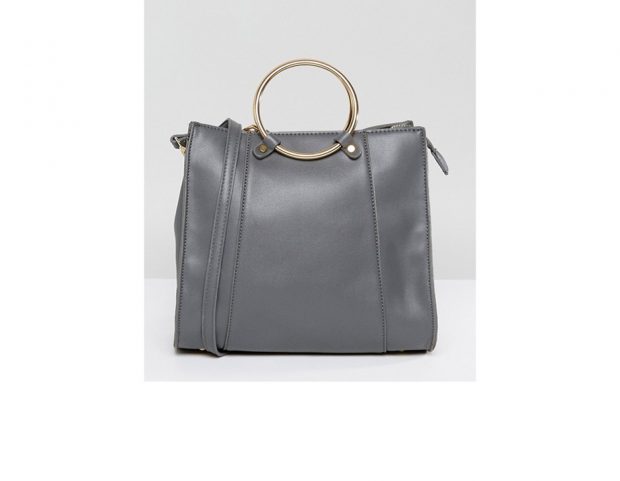 Maxi bag con manici a cerchio