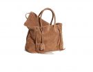 Borsa in pelle scamosciata