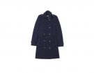 Trench blu navy con bottoni